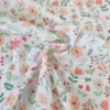 Tissu double gaze de coton Leopold motif fleurs des champs Rose