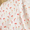 Tissu double gaze de coton Mariotte motif fleurs coeurs