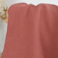 Tissu Double gaze de coton Terracotta clair - OEKO TEX