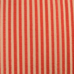 Tissu double gaze matelassé Clafoutis motif cerises et rayures