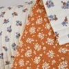 Tissu double gaze matelassé fleuri Molisa envers Osma caramel - OEKO TEX