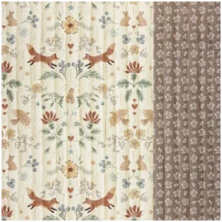 Tissu double gaze matelassé losange Garina et Meesya chataigne