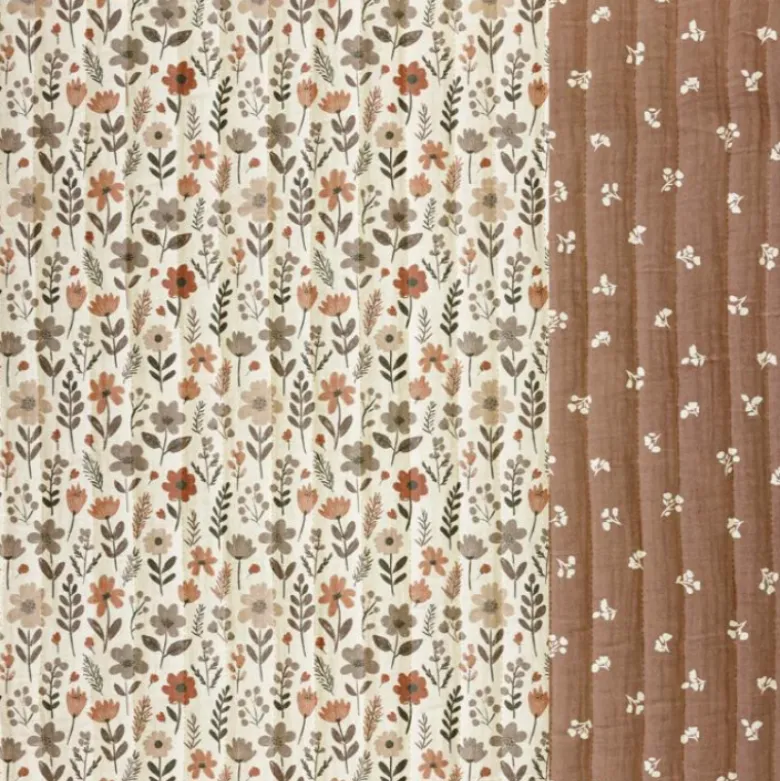Tissu double gaze matelassé Vertical Maddy et Babeth Chataigne