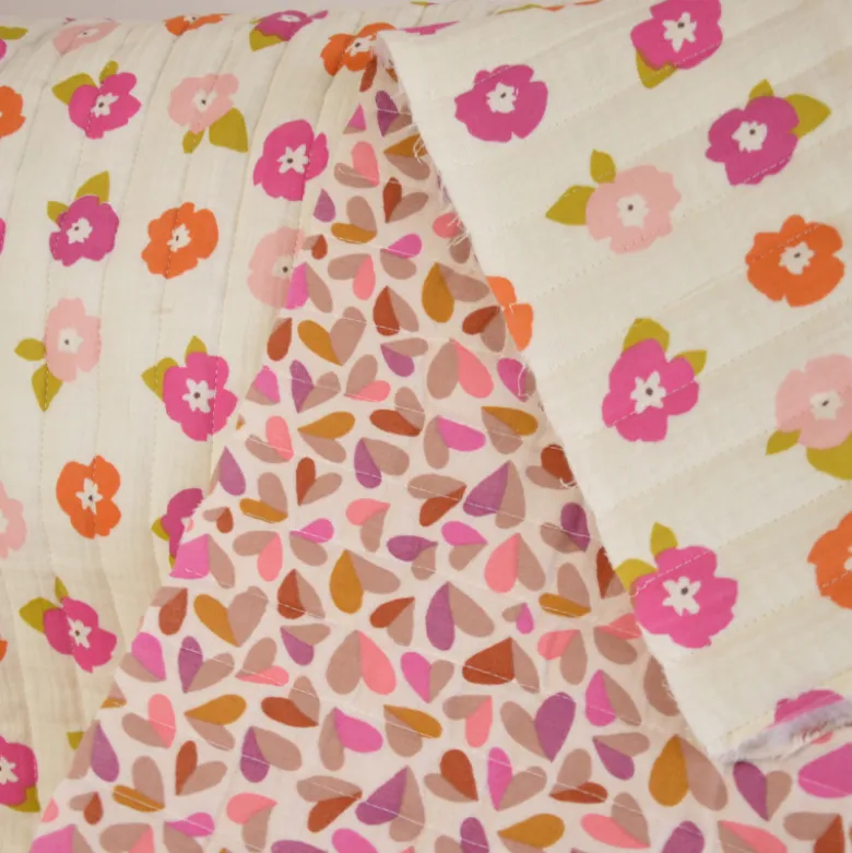 Tissu double gaze matelassé vertical Zelie et Tandem - OEKO TEX