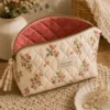 Tissu double gaze matelassé Vertical Zinela et rayures Hibiscus