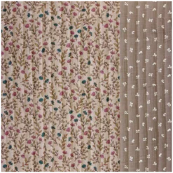 Tissu double gaze matelassé Vertical Madeleine et Babeth chataigne