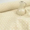 Tissu Double gaze Meesya coton motif fleurs fond lin - OEKO TEX