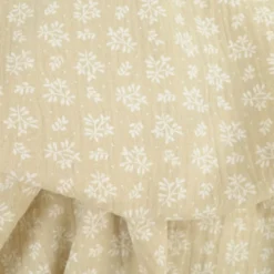 Tissu Double gaze Meesya coton motif fleurs fond lin - OEKO TEX