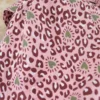 Tissu double gaze motif léopard et coeurs fond rose - OEKO TEX
