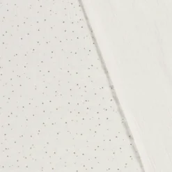 Tissu Double gaze à pois or coloris Blanc cassé - OEKO TEX