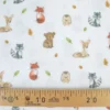 Tissu double gaze Poppy motif animaux de la foret fond blanc