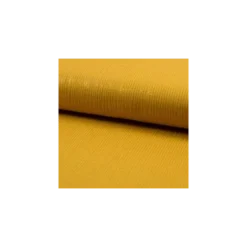Tissu Double gaze à rayures Lurex fond Moutarde
