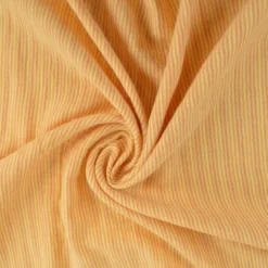 Tissu Double gaze réversible à rayures Lemon et mangue - OEKO TEX