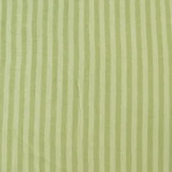 Tissu Double gaze réversible à rayures Vert clair et Amande - OEKO TEX
