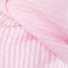 Tissu Double gaze réversible à rayures Bubblegum et blanc - OEKO TEX
