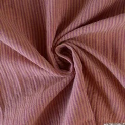Tissu Double gaze réversible à rayures Cassonade et Dahlia - OEKO TEX