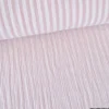 Tissu Double gaze réversible à rayures vieux rose - OEKO TEX
