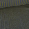 Tissu Double gaze réversible à rayures Bronze et Cobalt - OEKO TEX