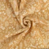 Tissu Double gaze Tolly motif animaux et feuillage fond Camel - OEKO TEX