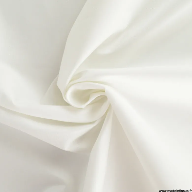 Tissu doublure d'ameublement grande largeur chintz coloris blanc
