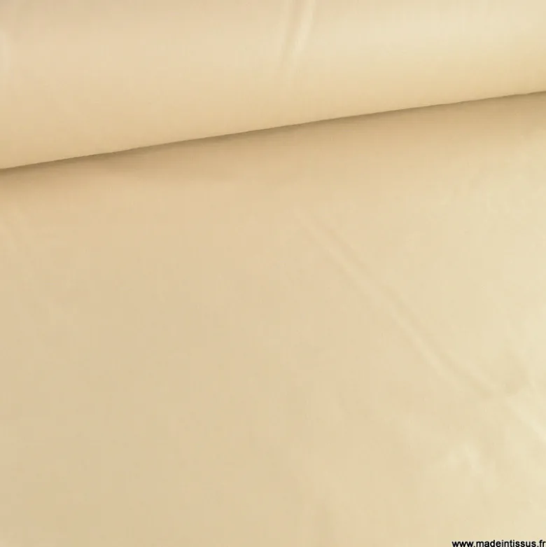 Tissu doublure d'ameublement grande largeur chintz coloris Ficelle