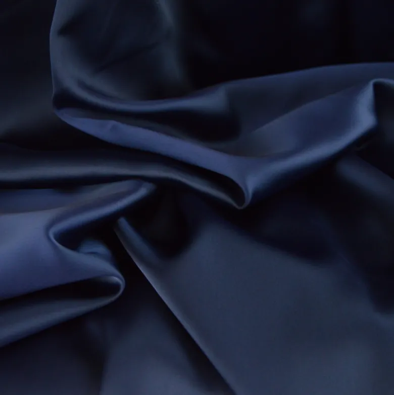 Tissu doublure satin Duchesse - Bleu marine