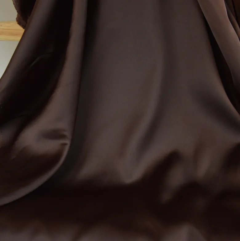 Tissu doublure satin Duchesse - Chocolat