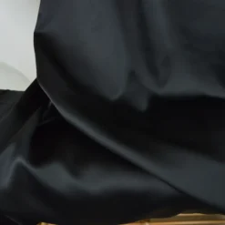 Tissu doublure satin Duchesse - Noir
