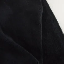 Tissu doudou fin coloris Noir - oeko tex