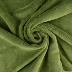 Tissu doudou ultra doux coloris vert fougère - oeko tex