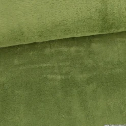 Tissu doudou ultra doux coloris vert fougère - oeko tex