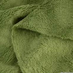 Tissu doudou ultra doux coloris vert fougère - oeko tex