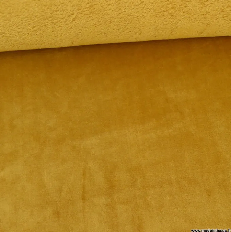 Tissu doudou ultra doux, lourd coloris Camel - oeko tex