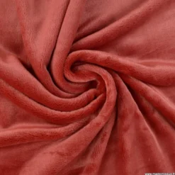 Tissu doudou ultra doux, lourd coloris Grenache - oeko tex