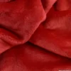 Tissu doudou ultra doux, lourd Rouge - oeko tex
