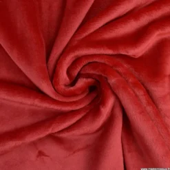 Tissu doudou ultra doux, lourd Rouge - oeko tex