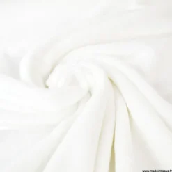Tissu doudou ultra doux, lourd, Blanc