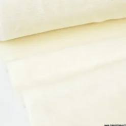 Tissu doudou ultra doux, lourd, écru