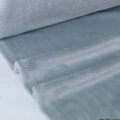 Tissu doudou ultra doux, moelleux et lourd coloris Gris perle - oeko tex