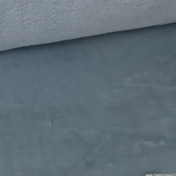 Tissu doudou ultra doux, moelleux et lourd coloris Gris perle - oeko tex