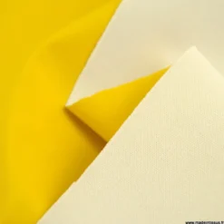 Tissu enduit ciré de pluie uni coloris jaune