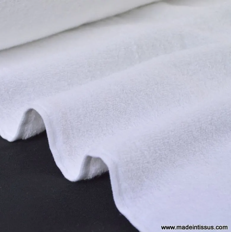 Tissu Eponge Balneo 100% coton blanc - OEKO TEX