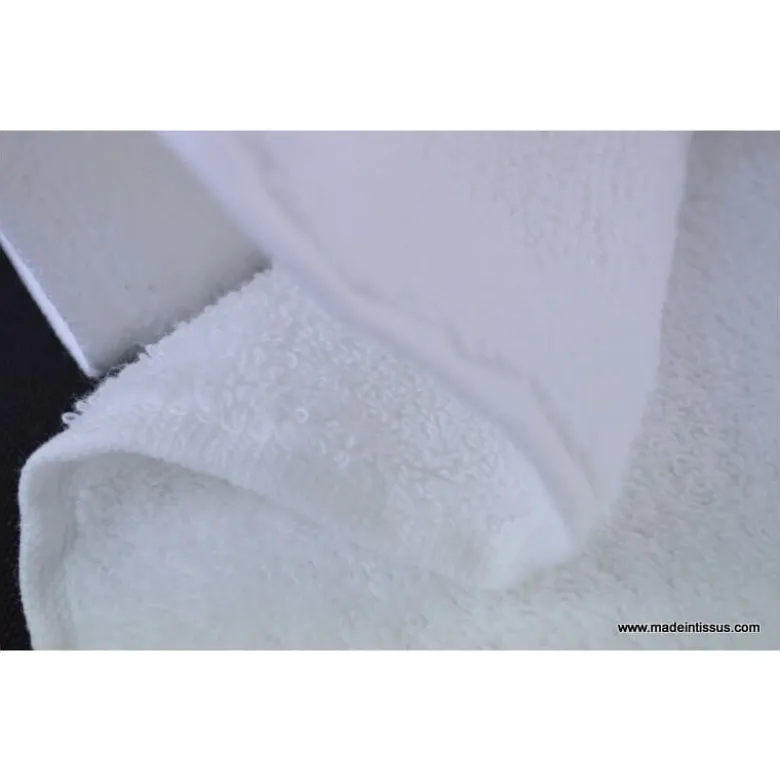Tissu Eponge Balneo 100% coton blanc - OEKO TEX