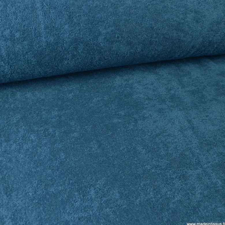 Tissu Eponge Balneo 100% coton Bleu Pétrole