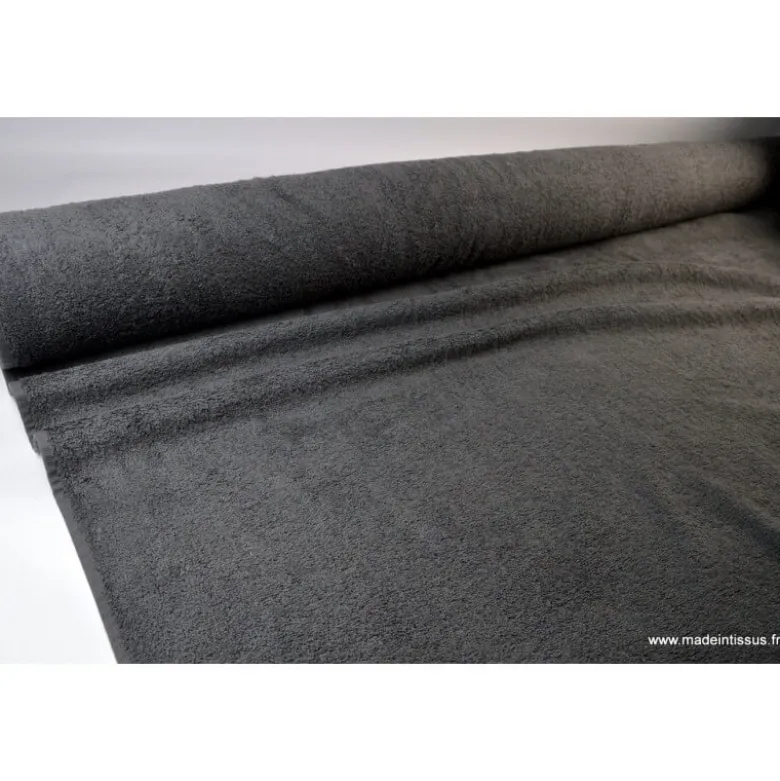 Tissu Eponge Balneo 100%coton Gris Ardoise - OEKO TEX