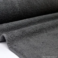 Tissu Eponge Balneo 100%coton Gris Ardoise - OEKO TEX