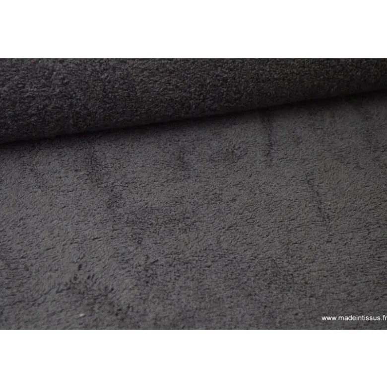 Tissu Eponge Balneo 100%coton Gris Ardoise - OEKO TEX