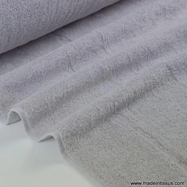 Tissu Eponge Balneo 100% coton gris - OEKO TEX