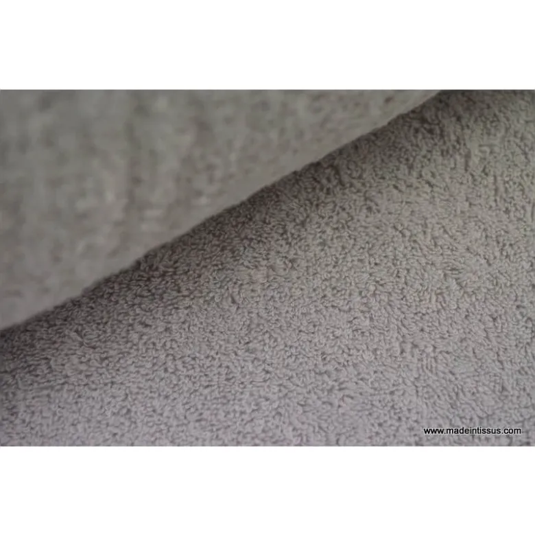 Tissu Eponge Balneo 100% coton gris - OEKO TEX