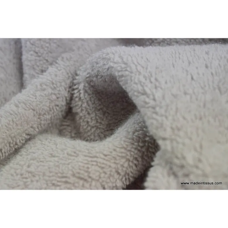 Tissu Eponge Balneo 100% coton gris - OEKO TEX